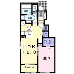 泊駅 徒歩13分 1階の物件間取画像